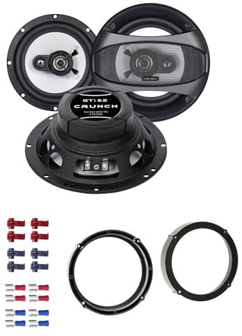 Crunch GTI62 Lautsprecher mit Einbauset passend für VW Volkswagen Golf VII + Variant ab 2012 Türen vorne/hinten 360 Watt 165mm 2 Wege Koax