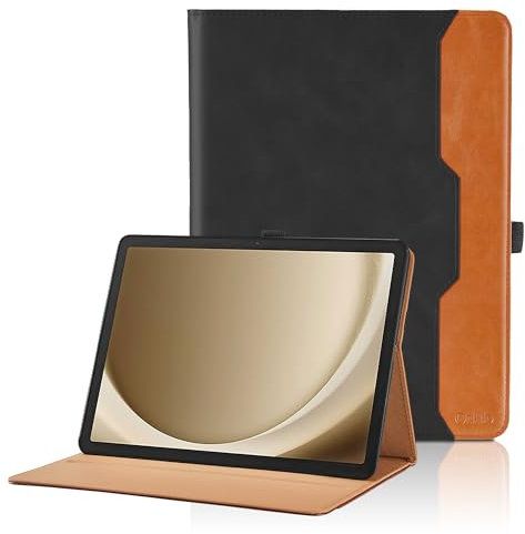 Coque pour Samsung Galaxy Tab A9+/A9 Plus 11 Pouces (SM-X210/ SM-X215/SM-X216) 2023 Business Premium PU Cuir Cover Tablette Housse de Protection Auto Réveil/Sommeil, Multi-Angle Étui avec Poche - Noir