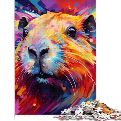 300-teilige Puzzles, Tier-Meerschweinchen-Puzzles für Erwachsene, Holzpuzzles, herausfordernd zu lösen, Aber lustig und humorvoll (Größe 40x28cm)