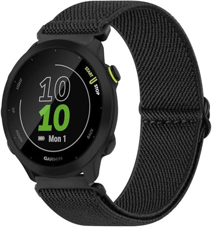 Cinturino Elastico Compatibile con Garmin Forerunner 55/645/245, Morbido Nylon da 20 mm