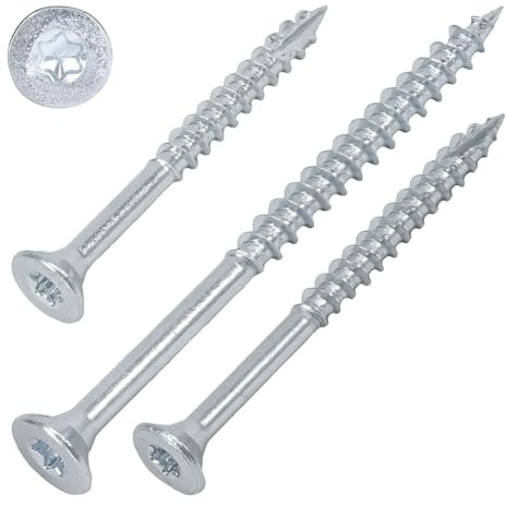 SCREW REBEL Spanplattenschrauben 5,0 x 100 mm - 100 Stück mit Teilgewinde und Cut-Spitze, Antrieb TX25, Senkkopf