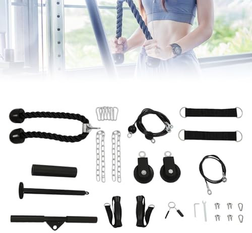 Cable Pulley System,Fitness Pulley Cable System Workout,Unterarm Trainer,Arm Training Pulley DIY Pull Down Fitness Equipment Cable System
