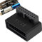 Adaptateur de carte mère USB 3.0, adaptateur USB 3.0 à angle droit | Adaptateur USB à 90 degrés - Connecteur de panneau USB 3.0, adaptateur mâle à femelle, en-tête interne de carte mère 19 broches/20