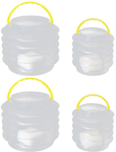 Muteitt 4 Pcs Foldable Paint Brush Washer Collapsible Bucket Water Cup Artist Brush Basin Container Barrel for Art Paint Brush Washing Painting Tools