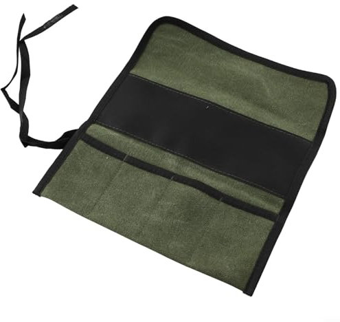 Roll Up Tool Bag for Wrenches, Screwdrivers, Pliers, Multiple Pockets, Hanging Tool