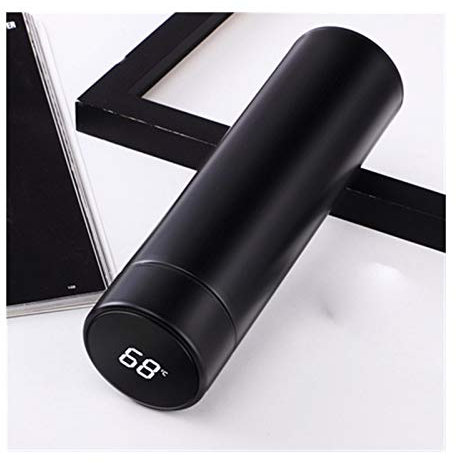 Taza inteligente con visualización de temperatura, botella térmica de agua de acero inoxidable con pantalla táctil LCD, taza de regalo impermeable (color: T1 blanco) (T2 negro)