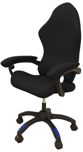 Lamppdcor Milk Silk Gaming Chair Cover With Armrest Covers - Stretch Office Chair Cover With Zipper - Universal Rotating Chair Cover