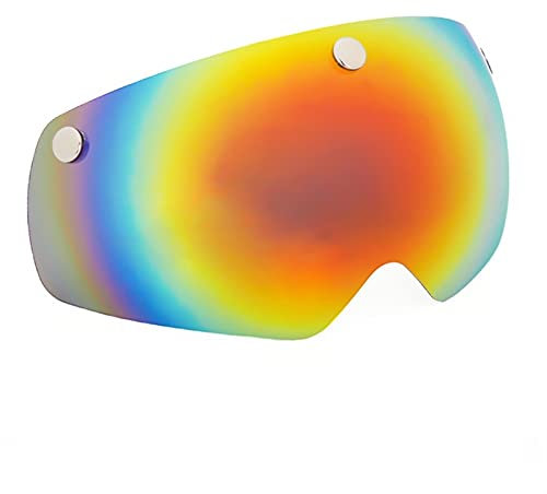 Helmbrille, Linse, abnehmbare magnetische Bike-Helm-Brille Visier(Colorful Lens L)