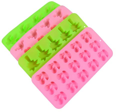 OKUMEYR 4pcs Ice Cube Molds Reusable Press-Type Ice Ball Cube Tray for Baking DIY Random Style