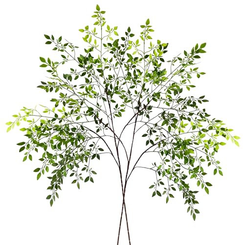 Rollway 2 Ramas Artificiales auténticas, 110 cm, Ramas de Olivo, Ramas de Olivo, Ramas Decorativas, Ramas Verdes, Ramas Decorativas de Primavera, para jarrón de Suelo, Relleno de jarrones