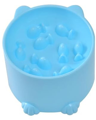 2 Pièces Gamelle Anti Glouton Surélevée Chat, Bol pour Chat Manger Lentement avec Labyrinthe Interactif, Alimentation Lente et Saine, Anti Vomissements, pour Chats et Petit Chien (Rose, Vert)