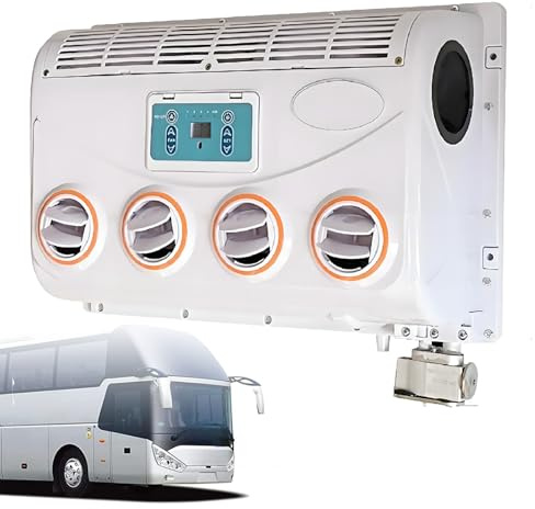 GAYAYAS Condizionatore d'Aria Elettrico 12V/24V, Gruppo evaporatore per condizionatore d'Aria, per Auto, Camion, Camper, Camper, conversione di frequenza Intelligente + Telecomando,24V