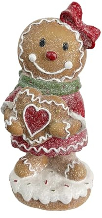 Generisch Lebkuchenmann Figur,Schreibtisch Deko Für Weihnachten - Resin Dekofigur in Lebkuchenmann-Form für Vitrine Schreibtisch Couchtisch Fensterbank Kaminregal