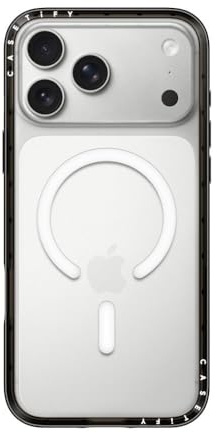 CASETiFY Compact iPhone 17 Pro Max Hülle [MagSafe-kompatibel/Schlank/Schutz vor Stürzen aus 1,2 m] - Transparentes Schwarz
