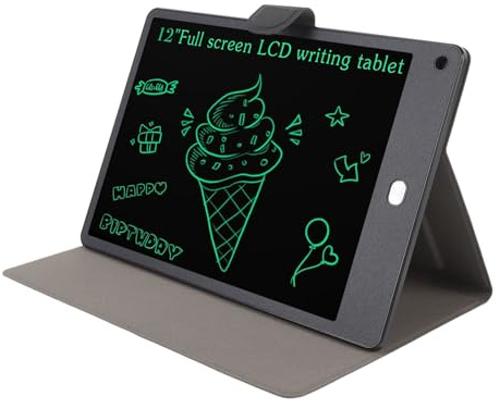 Fafeims Tableta de Escritura LCD de 12 Pulgadas con Lápiz óptico sin Luz Azul, sin Radiación, sin Reflejos para Niños Adultos, Exterior de Escritura Grande, Tecnología de Protección Ocular, Diseño