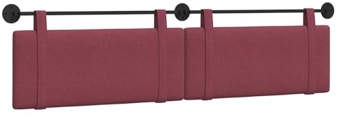 vidaXL Hängendes Kopfteil Weinrot Stoff, Schlafzimmer Deko, moderner rechteckiger Wand-Headboard, kompakt, stilvolle Bettwäsche für Luxus-Schlafbereich
