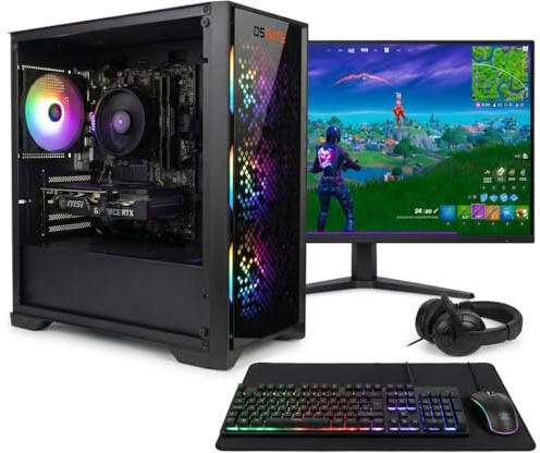 DSGate Pack M5-II NYX II - PC Gamer Pack Complet - AMD Ryzen 5 5500 - NVIDIA GeForce RTX 3050 6 Go - 16 Go DDR4 - SSD 512 Go - Écran + Combo Gaming - Windows 11