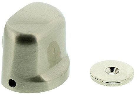 Burg-Wächter Magnet-Türstopper für Bodenmontage, Inkl. Befestigungsmaterial, Haltekraft: ca. 6 kg, TBM 2430 Ni SB, Edelstahl-Optik