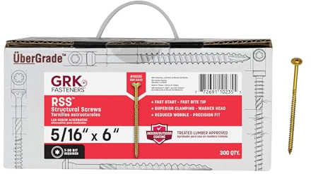 GRK Fasteners RSS™ 5/16 x 6 Rugged Structural Framing Screws, 300 PCS
