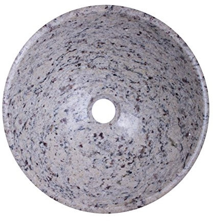 Lavabo in 100% pietra naturale, rotondo, diametro 33 cm