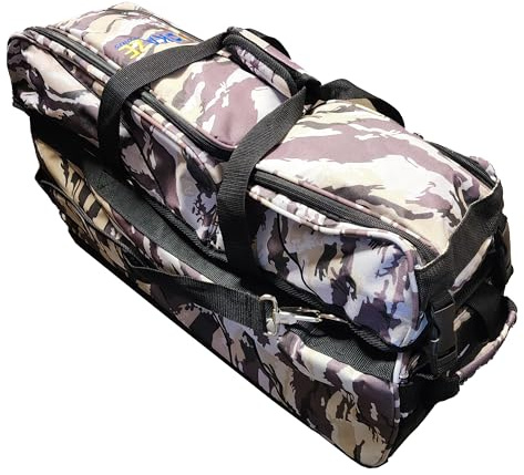 KAZE SPORTS 3 Ball Deluxe Bowling Tournament Roller Tote with detachable Shoe and Accessory Bag