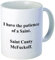 Aviento Blanco Divertida taza de café con texto en inglés I have the patience of a Saint Cunty McFuckoff, 325 ml, para oficina, trabajo