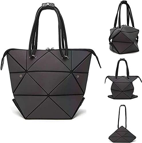 Parnerme Handtasche Damen Modische Four in One Top-Griff-Frauen-Geometrische Leuchtende Holografische Geldbörsen und Umhängetasche Damen
