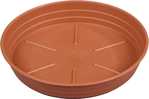 Euro3Plast 3/22.01 Sottovaso fioriera Sabbiato Rotondo, Diametro 22 cm, in plastica, Terracotta