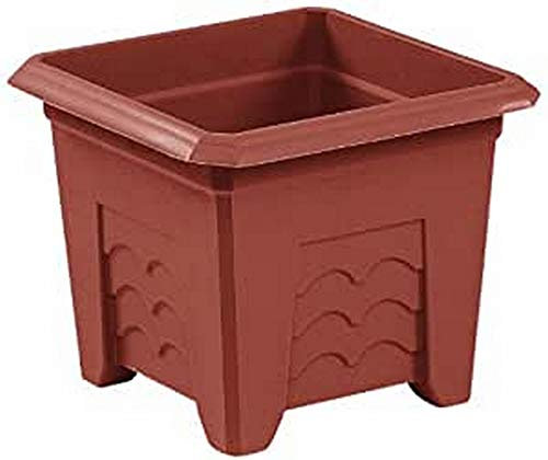 Poetic 985501400 Terra Grande - Maceta cuadrada (50 x 50 cm), color terracota
