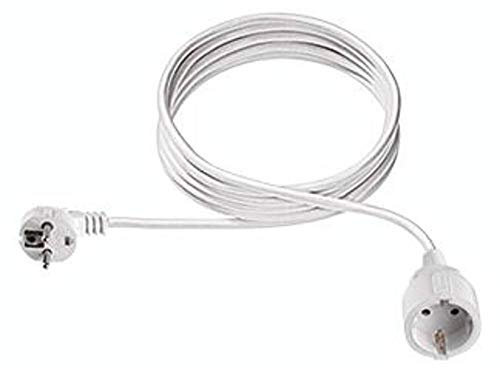 BACHMANN 341.202S Schutzkontakt-Verlängerung H05VV-F 3G1,50mm² 5,0m in Weiss, 250 V, 5.00 m