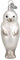 Old World Christbaumschmuck: Meerestiere und Wassertiere aus Glas mundgeblasen Seal Pup 3½ weiß