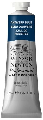 Winsor & Newton Professional Watercolor, 37ml Tube, Antwerp Blue