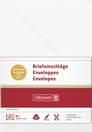 Brunnen 105125600 Briefumschlag Universalpapier, B6, weiß