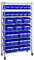 Seville Classics Professionelles Regalsystem mit 8 Böden und 24 Behältern, 91.4 x 36, 2 x 161, 3 cm (LxBxH)