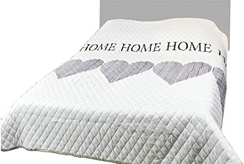 Tagesdecke, gesteppter Bett- und Sofaüberwurf 220x240cm (Home Herz)