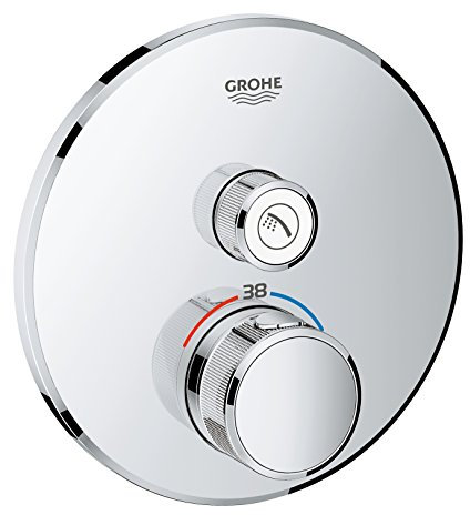 GROHE Grohtherm Smartcontrol Thermostat for Shower, with Concealed Installation and One Valve Round Shape, Chrome Finish, Made In Germany By GROHE Eco-Friendly and Safety Features 29118000