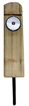 10 x 12 inch (30cm) Timber Reflective Keep Off Grass Verge Posts Boundary Markers, Push in Ground