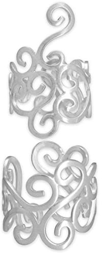 Handmade geschenk für sie Set mit 2 Spiralringen aus Sterlingsilber, handgefertigtem griechischem Schmuck, griechischen Ringen, einzigartigem Midi-Ring für Frauen, Hochzeitsschmuck