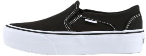 Vans Asher Platform - Sneaker Donna, Nero ((Canvas) Black 3sy)