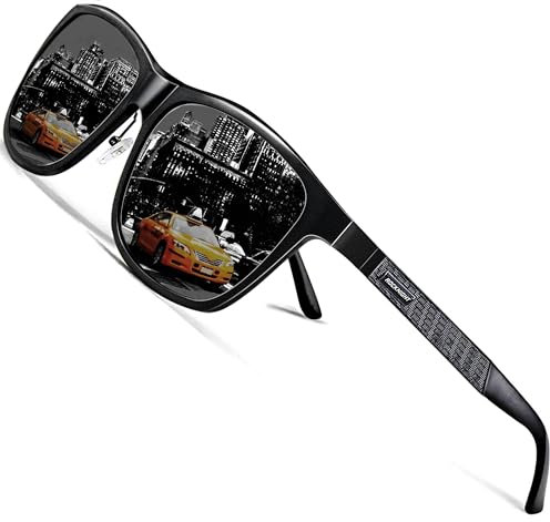 ROCKNIGHT Herren-Fahrerbrille, polarisierter UV-Schutz, Metallrahmen, coole Outdoor-Casual-Sonnenbrille, Wandern, Reisen