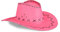 Relaxdays, pink Cowboyhut Fasching, Westernhut, für Erwachsene, im Westernstyle, Karneval, mit Kopfband, Faschingshut, 10024992_52, Rosa