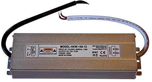 20W-150W Netzteil Auktion - 12V DC LED Stromversorgung - Travo Transformator Wasserdicht IP 67 Stripe (150 Watt)
