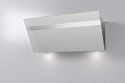 Airforce V4 90cm Angled Wall Mounted Cooker Hood - White glass