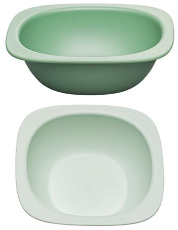 nip Green Öko Baby Breischale ab 4 Monate, bruchfest, mikrowellen- und spülmaschinengeeignet, perfekt für Beikoststart, BPA-frei, ohne Melamin, nachhaltig, 2er Set, Grün