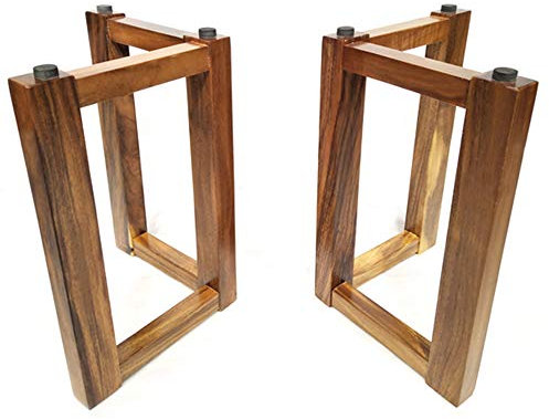 MANG Holz Tischgestell Massivholz Möbelfüße 70cm Tischkufen V-förmig Tischuntergestell Für Küche Esstisch, Bistrotisch, 2 Stück Mit Schutzbasis