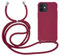 MyGadget Handykette für iPhone 12 Mini - [ Hülle mit verstellbaren Band ] - TPU Handyhülle mit Handyband zum Umhängen - Kordel Schnur Case Schutzhülle - Bordeaux Rot