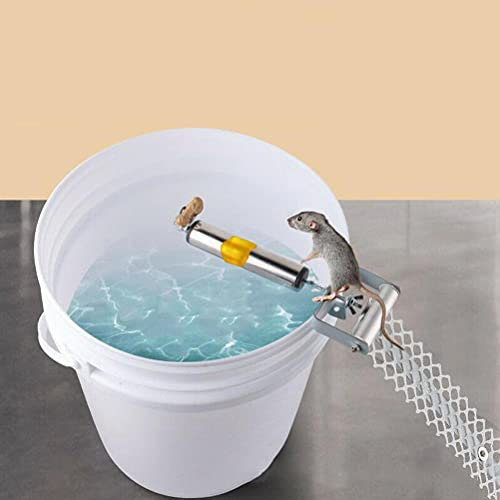 SASKATE Mouse Trap Bucket, Auto Reset Mice Rats Roller Trap Bucket Mousetrap Catcher for Indoor Outdoor (Not including bucket)