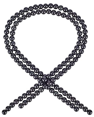 Pandahall 130pcs 6mm Natürliche Schwarze Obsidianperlen Stränge Edelstein Runde Lose Perlen Steinperlen Für Schmuckherstellung, (2 Stränge)