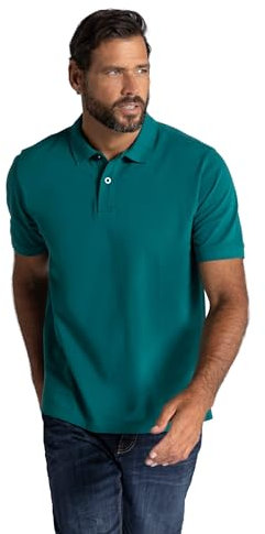 JP 1880 Herren große Größen Übergrößen Menswear L-8XL bis 8XL, Poloshirt, Oberteil, Knopfleiste, Hemdkragen, Pique, dunkelcyan L 702560758-L