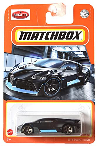 Matchbox Black Bugatti Divo Spielzeugauto, 39/100, keine Batterien erforderlich, inklusive Produkthandbuch, ab 3 Jahren